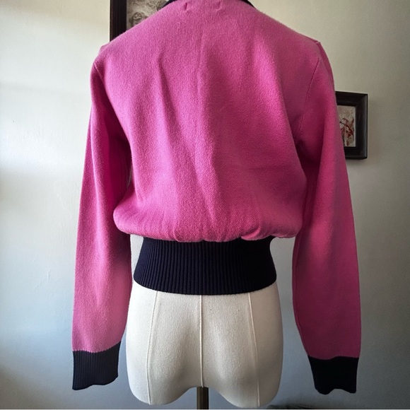 Anthropologie Maeve Cardigan Pink and Navy XS - Picture 6 of 15